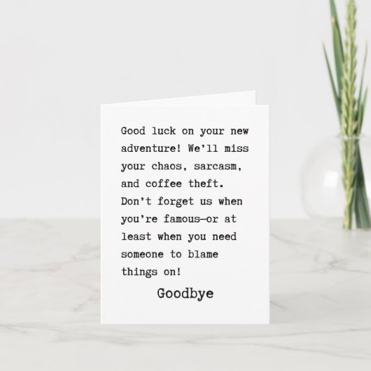 Goodbye moving out kaart (Voorkant)