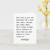 Goodbye moving out kaart (Gele Bloem)