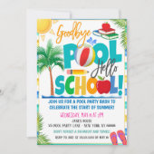Goodbye Pool Hallo School Party Uitnodiging (Voorkant)