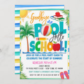 Goodbye Pool Hallo School Party Uitnodiging (Voorkant / Achterkant)