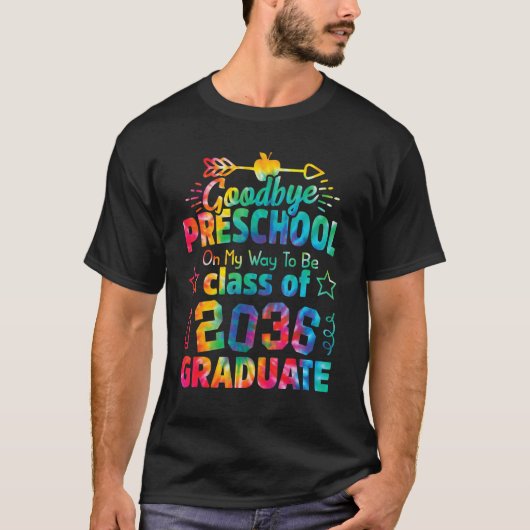 Goodbye Preschool Class of 2036 Grad Hello Kinderg T-shirt (Voorkant)
