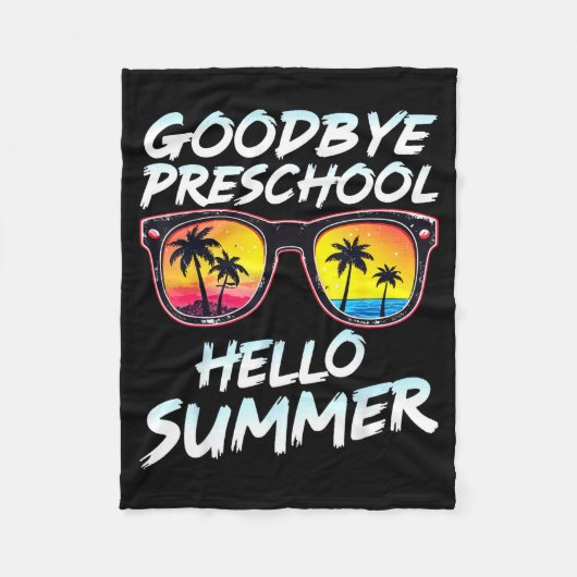 Goodbye Preschool Graduation Tee Teachers Kids Hel Fleece Deken (Voorkant)