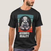 Goodbye reality Dog Virtual Reality VR AR Gamer T-shirt (Voorkant)