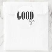 Goodbye Ronde Sticker (Tas)