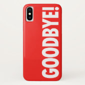 GOODBYE! Rood Case-Mate iPhone Case (Achterkant)