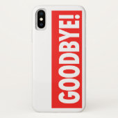 GOODBYE! Rood en wit Case-Mate iPhone Case (Achterkant)