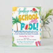 Goodbye School Hallo Pool Party Uitnodiging (Staand voorkant)