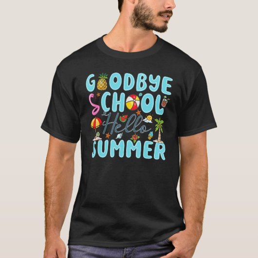 Goodbye School Hello Summer Last Day of School Kid T-shirt (Voorkant)