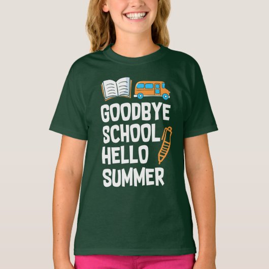 GOODBYE SCHOOL HELLOSUMMER T-SHIRT (Voorkant)