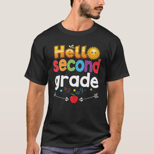 Goodbye Summer Hallo 2e graad Tweede Kind leraar T-shirt (Voorkant)