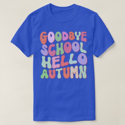 Goodbye Summer Welcome Autumn Maple Flamingo Leaf T-shirt (Design voorkant)
