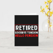 Goodbye Tension Hello Pension Funny Retirement 202 Kaart (Gele Bloem)