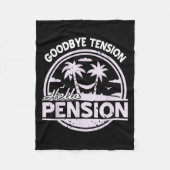 Goodbye Tension Hello Pension Relax Time Mood  Fleece Deken (Voorkant)