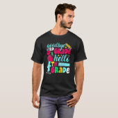 Goodbye Third Grade Hello 4th Grade Cute 1st Day T-shirt (Voorkant volledig)