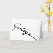 ***GOODBYE*** WENS U GOODBYE GOED OP UW NIEUWE TOE KAART (Gele Bloem)