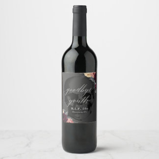 Goodbye Youth R.I.P. 20s Wine Bottle Label Wijn Etiket