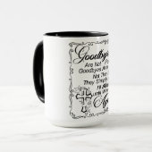 Goodbyes zijn nooit tevoren mok (Voorkant links)