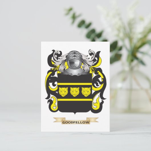 Goodco Coat of Arms (familiekust) Briefkaart (Staand voorkant)