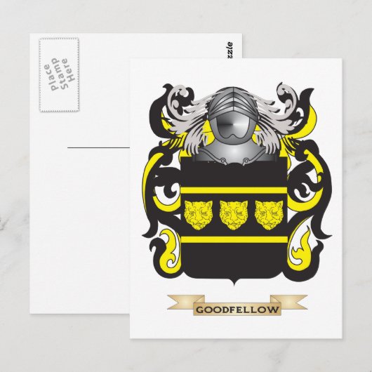 Goodco Coat of Arms (familiekust) Briefkaart (Voorkant / Achterkant)