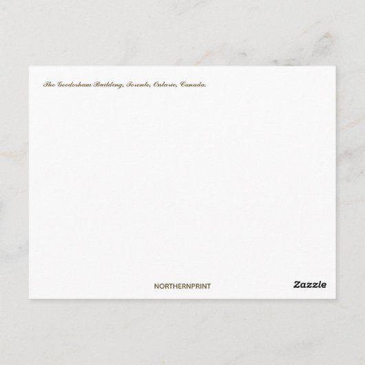 Gooderham Building Flatiron Building in Toronto Briefkaart (Achterkant)