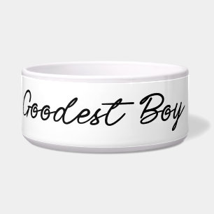 Goodest Boy Funny Classy Elegant White Cute Dog Bo Voerbakje