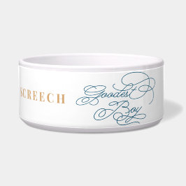 Goodest Boy Funny Classy Elegant White Dog Voerbakje