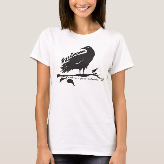 #goodhuman raven "omhelzen jullie potentieel" t-shirt (Voorkant)
