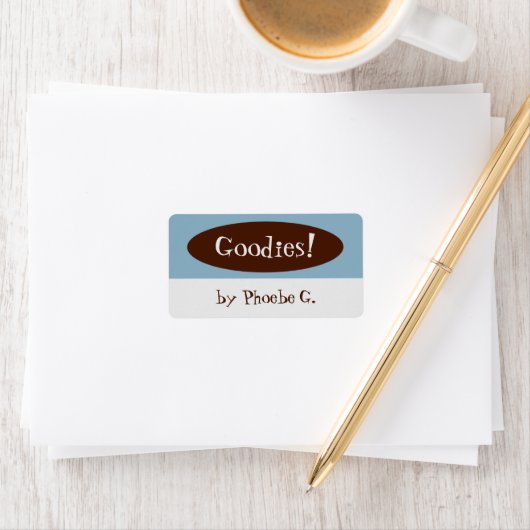 Goodies Blauw en Bruin Keuken Labels (Insitu)