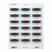 Goodies Blauw en Bruin Keuken Labels (Full Sheet)