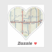 Goodland Kansas  kaart Sticker (Vel)