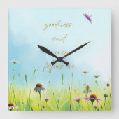 Goodness and Mercy - Psalm 23 Inspired Vierkante Klok (Voorkant)