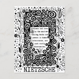 Goodness en LOVE quote van Nietzsche Briefkaart
