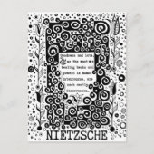Goodness en LOVE quote van Nietzsche Briefkaart (Voorkant)
