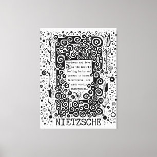 Goodness en LOVE quote van Nietzsche Canvas Afdruk