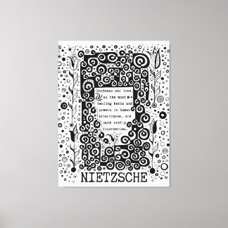 Goodness en LOVE quote van Nietzsche Canvas Afdruk