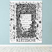 Goodness en LOVE quote van Nietzsche Canvas Afdruk (Insitu (Houten vloer))