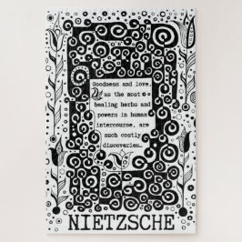 Goodness en LOVE quote van Nietzsche Legpuzzel