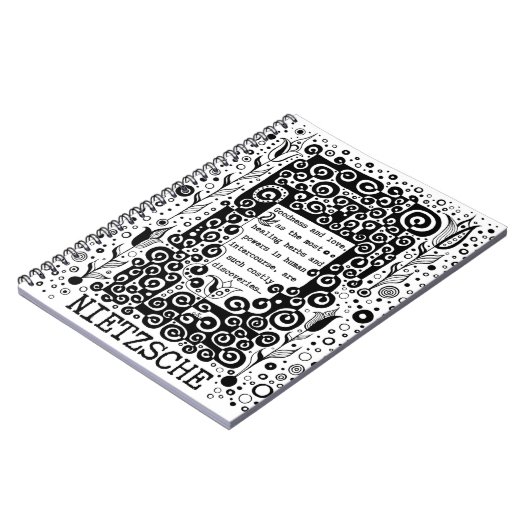 Goodness en LOVE quote van Nietzsche Notitieboek (Linkerzijde)