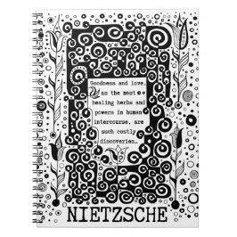Goodness en LOVE quote van Nietzsche Notitieboek
