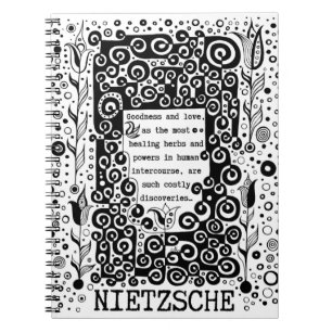 Goodness en LOVE quote van Nietzsche Notitieboek