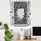 Goodness en LOVE quote van Nietzsche Poster (Thuiskantoor)