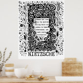 Goodness en LOVE quote van Nietzsche Poster (Keuken)