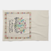 Goodness of God quilted look floral music Theedoek (Horizontaal)