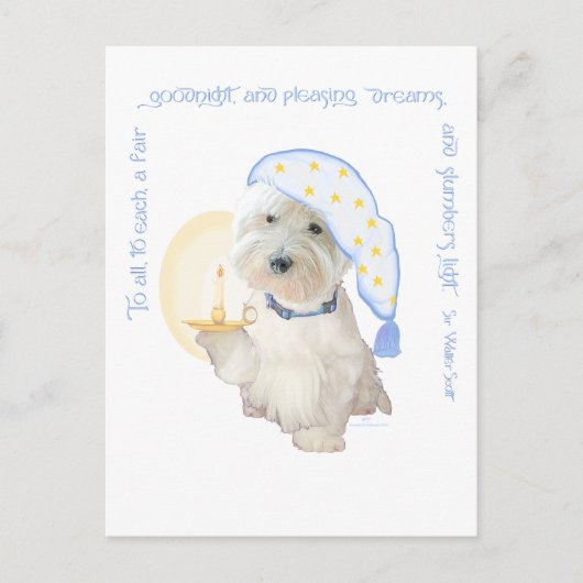 Goodnight Blue Briefkaart (Voorkant)