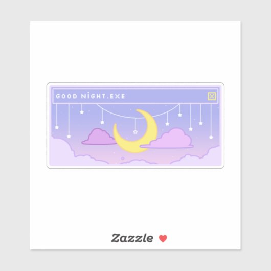 Goodnight.exe pop-upvenstersticker sticker (Vel)