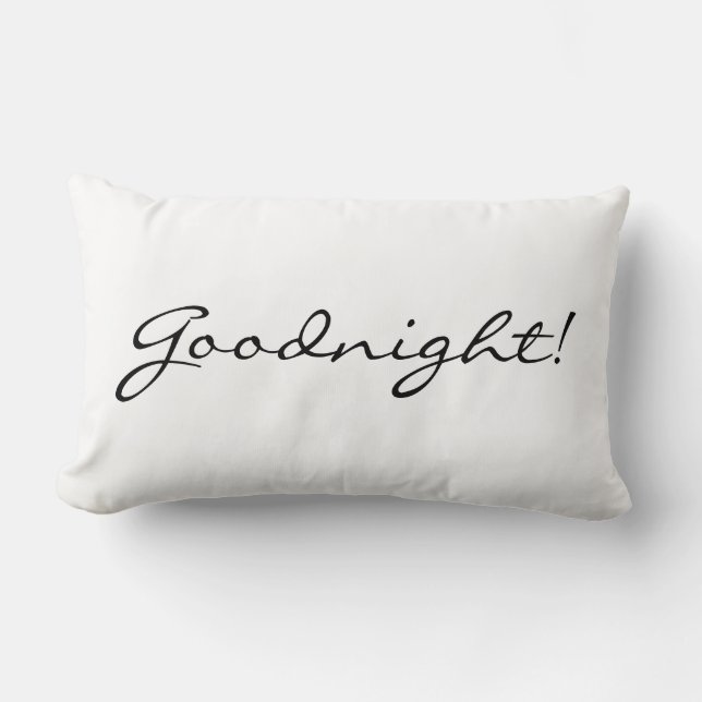 'Goodnight/Good Morning' Pillow Kussen (Voorkant)