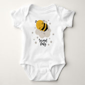 Goodnight Honey Bee Yellow Stars | Baby Bodysuit (Voorkant)