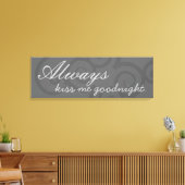 Goodnight Kiss Verpakt Canvas Afdruk (Insitu (Woonkamer))