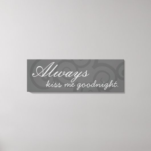 Goodnight Kiss Verpakt Canvas Afdruk (Voorkant)