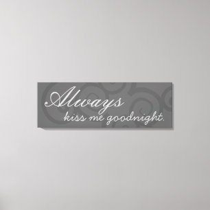 Goodnight Kiss Wrapped Canvas Afdruk